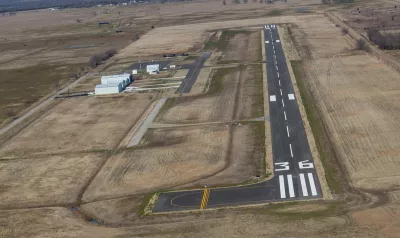 aerial view municipal airport